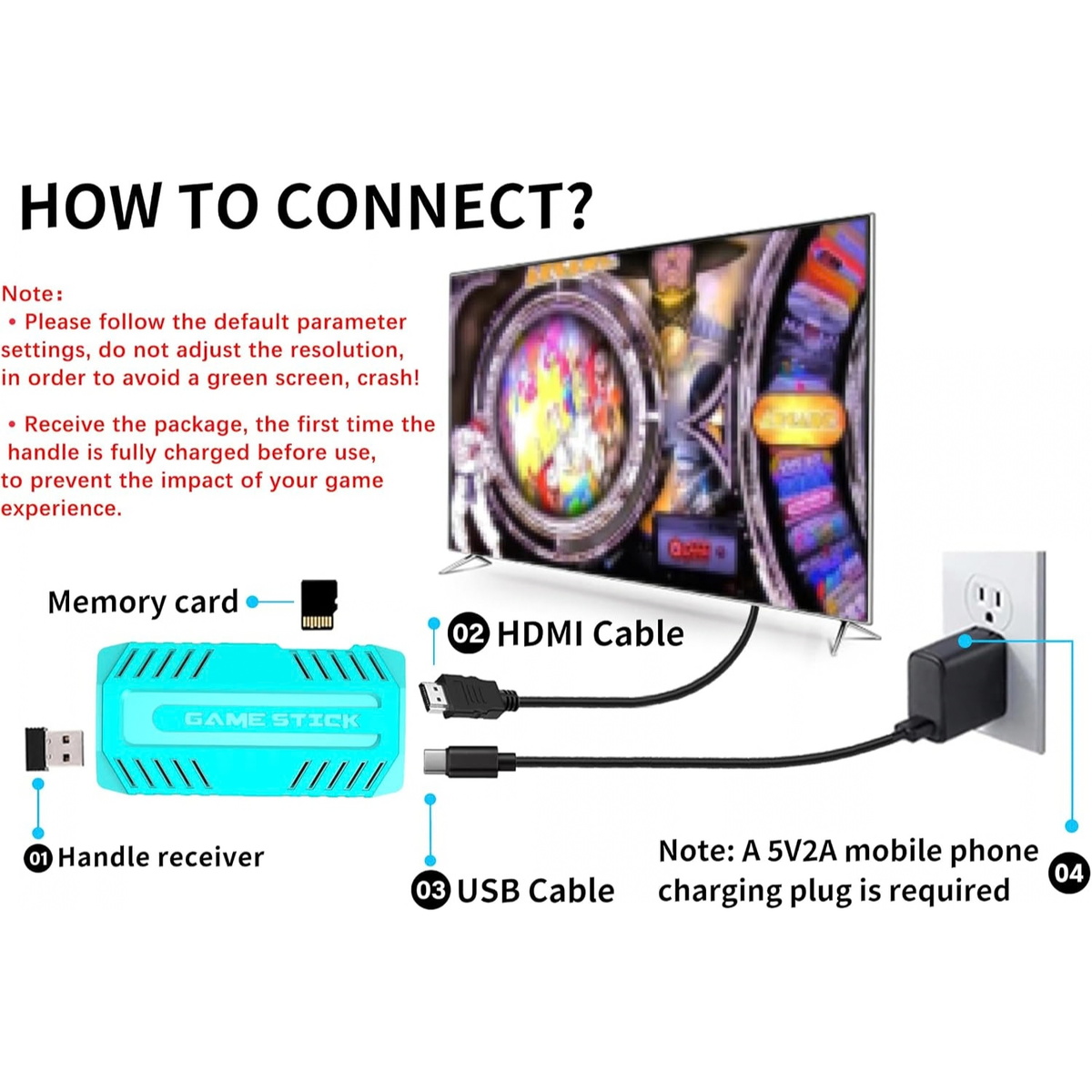 Game Console with 50000+ Games, 40 Emulators, Dual Wireless Controllers, 4K HDMI