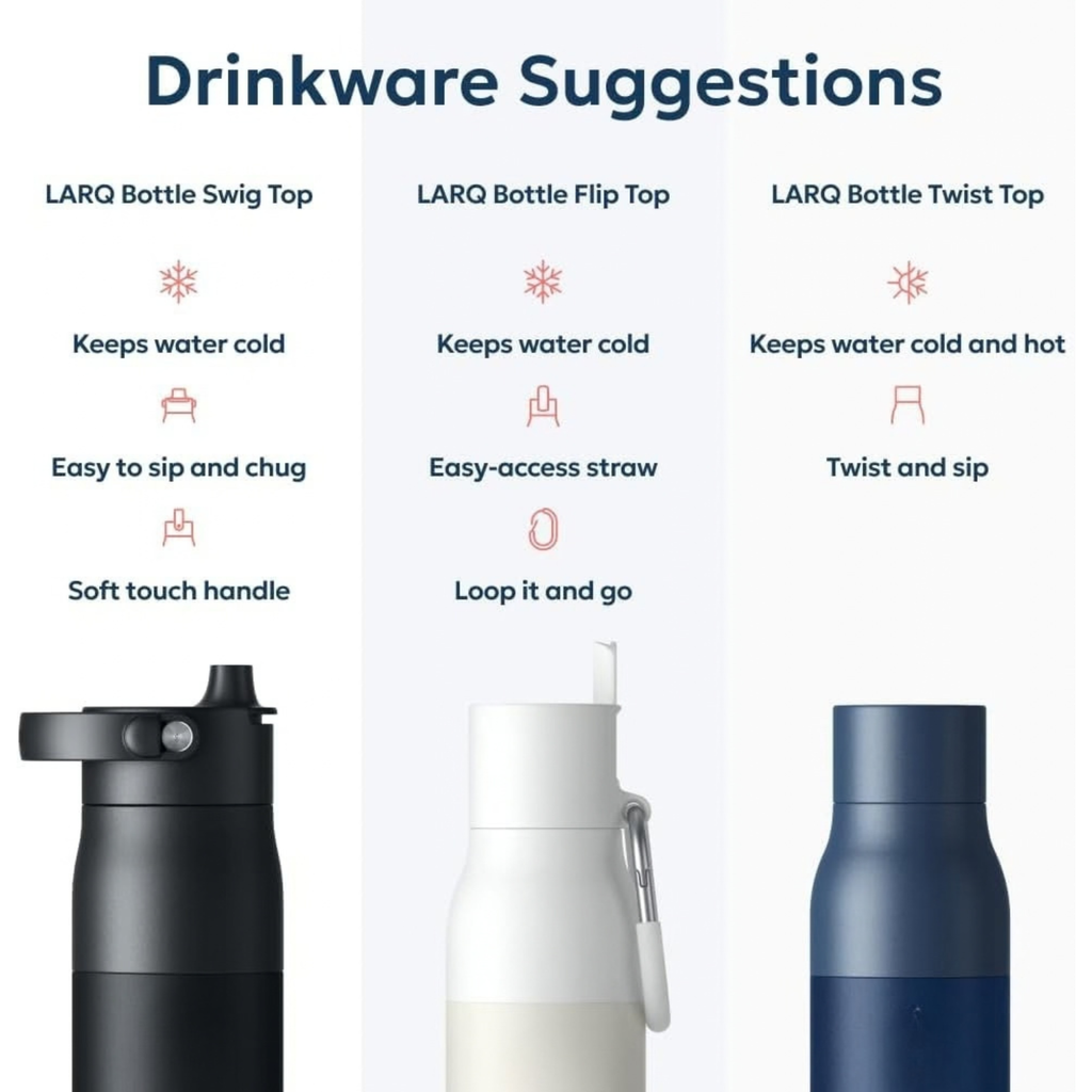 Swig Top Insulated Stainless Steel Water Bottle with Straw and Handle