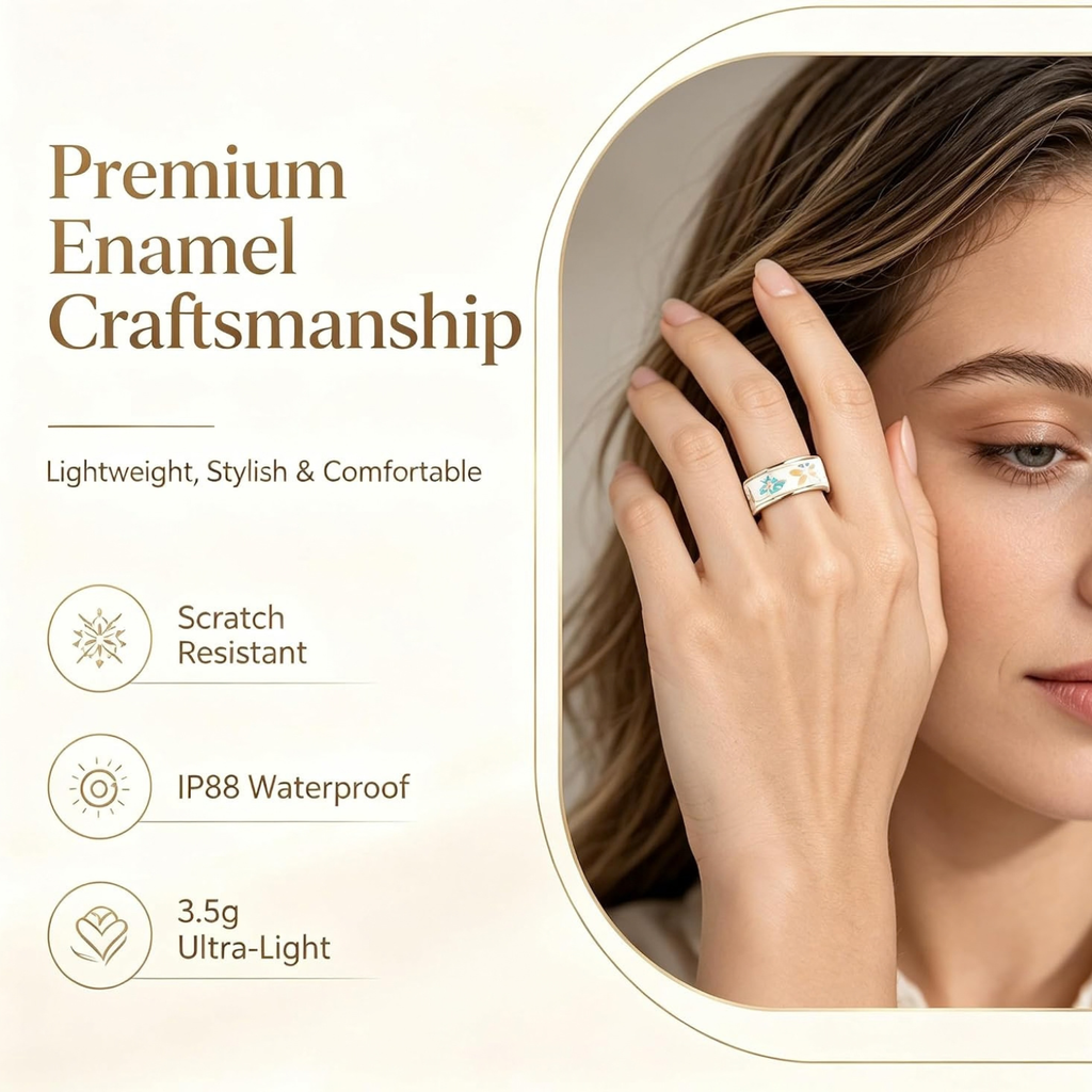 Smart Ring for Women and Men, Health Fitness Tracker with Sleep Monitor