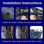 Pickup Trucks Tailgate Pad for 2 Bikes - 600D Oxford Cloth Tool Pockets