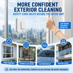 6-in-1 Magnetic Window Cleaner, Double-Sided Glass Cleaning Tool