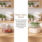 Electric Salad Spinner, Fruit and Vegetable Washer, Dryer with Non-Slip Base