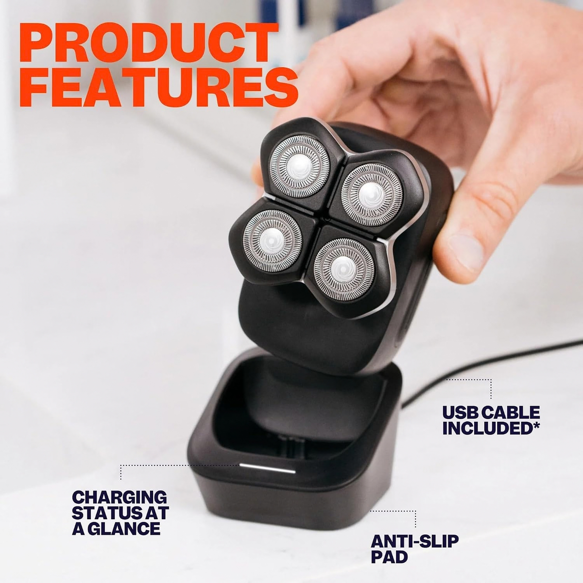 Freebird FlexSeries Pro Charging Dock, Compact Shaver Charging Station with LED Indicator