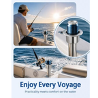 Gugxiom 2-in-1 0° Fishing Rod Holder Boat Cup Holder, 280mm Round Top