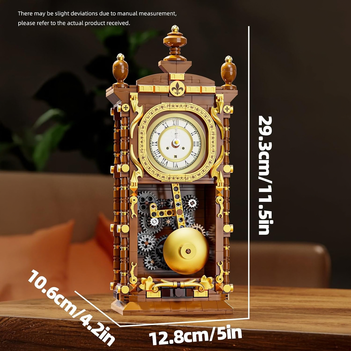 Vintage Mechanical Retro Pendulum Clock Building Block Set
