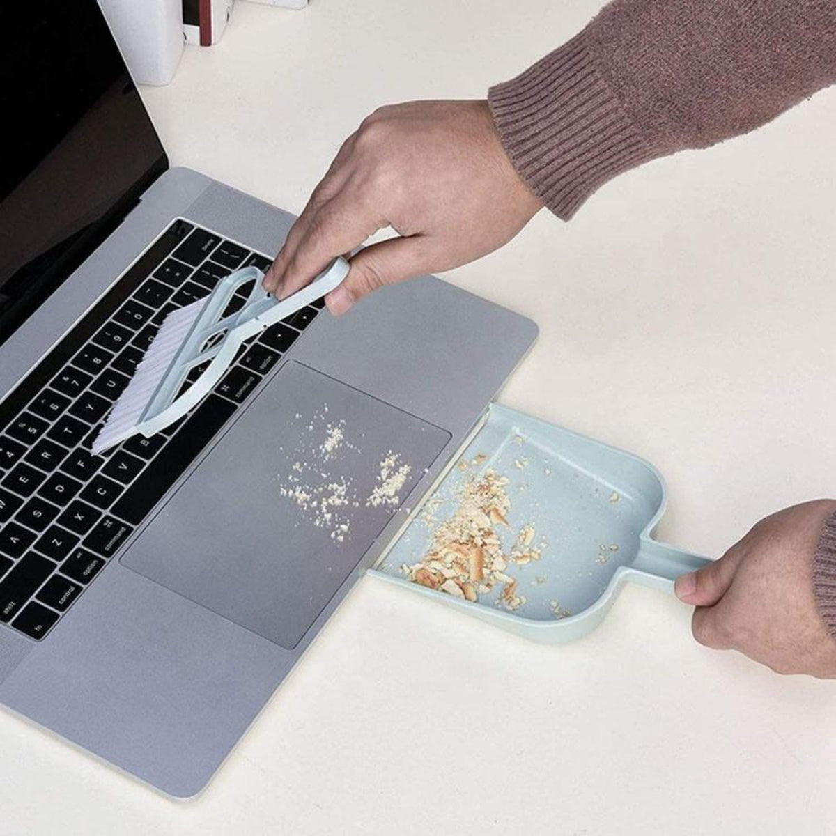Mini Dustpan and Brush Set - Portable Desktop Sweeping Tool & Small Hand Broom Set