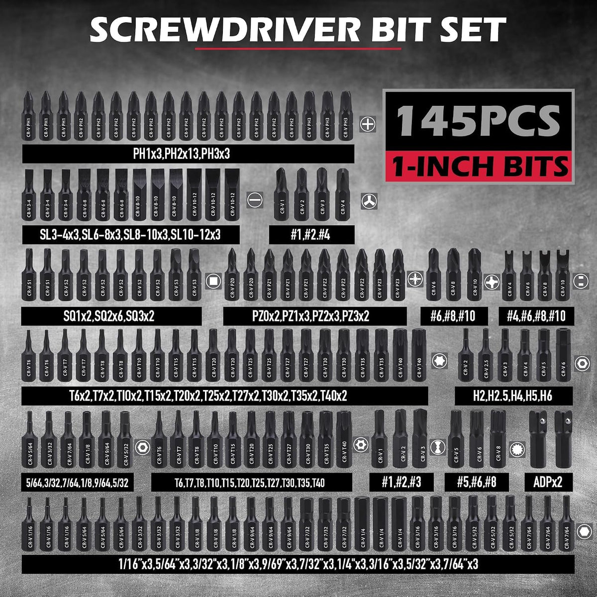 244-Piece Master Screwdriver Bit & Magnetic Nut Driver Set – SAE & Metric Power Drill Bits, Flexible Extension Shaft, Mini Ratchet Wrench, Socket Adapters & Heavy-Duty Red Storage Cases