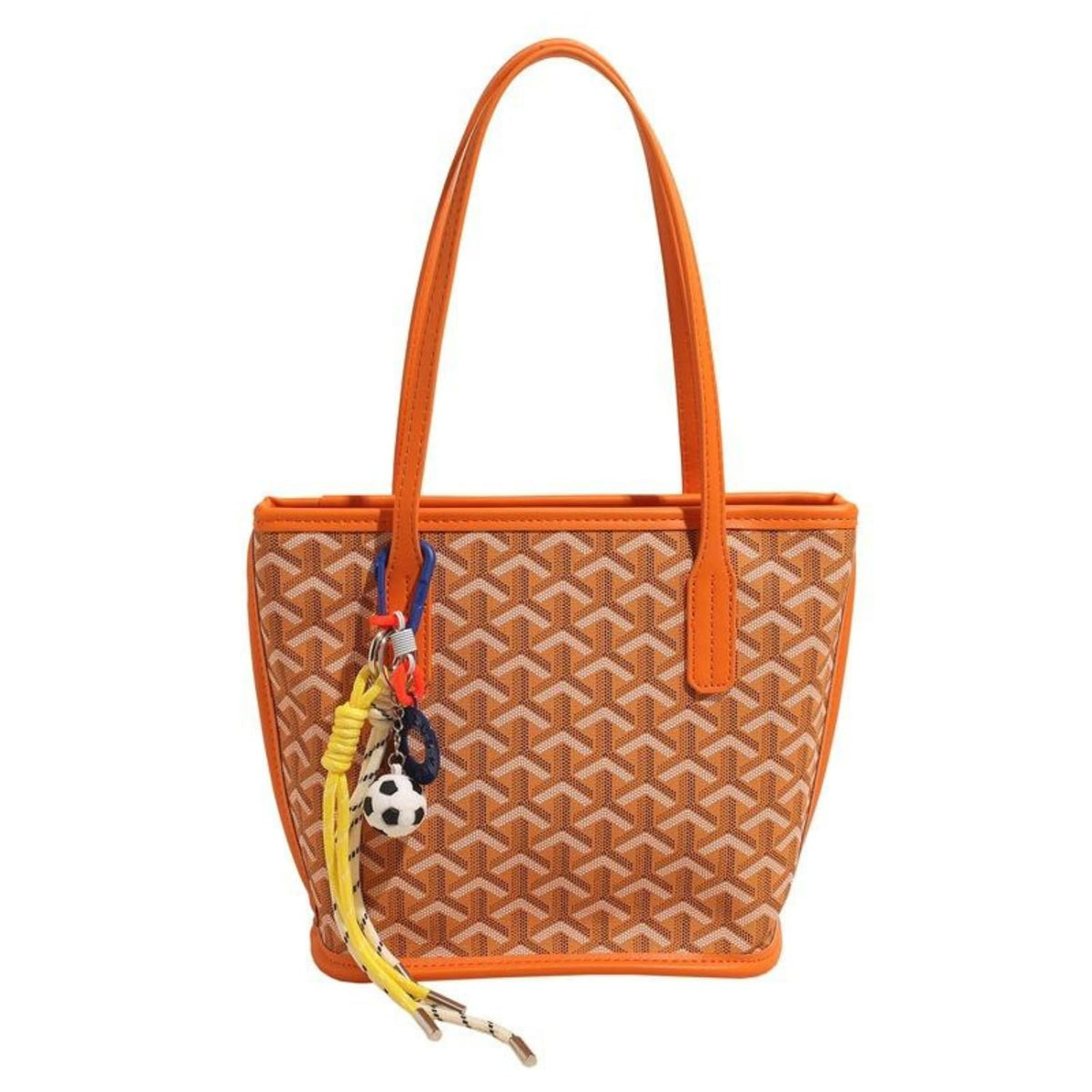 Luxury Collection Designer Women's Handbag Tote ‚Äì Geometric Print PU Leather with Zipper Closure