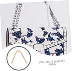 Women Zinc Alloy Bag Shoulder Chain Pearl Design Golden Fashion Purse Handle Replacement, Lightweight Compact Carry, Vacation School Use, Chic Unique Appearance