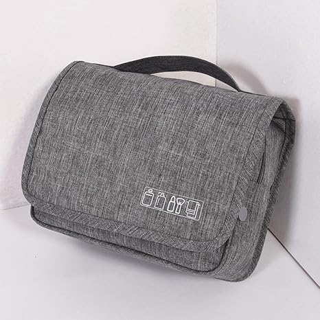 Hanging Toiletry Bag, Travel Organizer Multifunctional Large Capacity 300d Oxford Cloth, Zipper Closure, Built-in Plastic Hook and Hand Strap Multiple Compartments