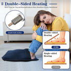 Double-Sided Electric Foot Warmer, LCD Display Foot Heating Pad, Navy