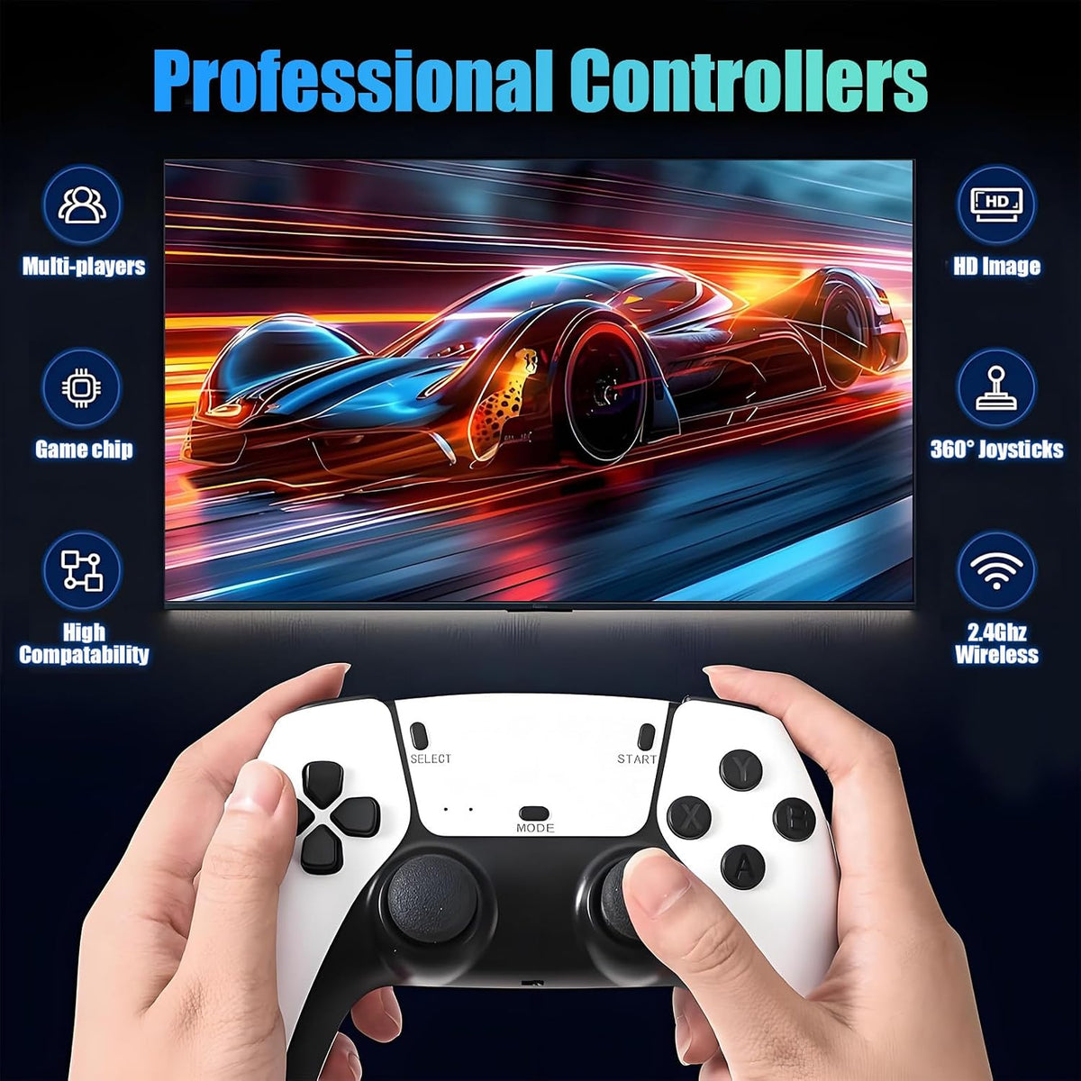Retro Game Stick 4K, 128G Retro Gaming Console