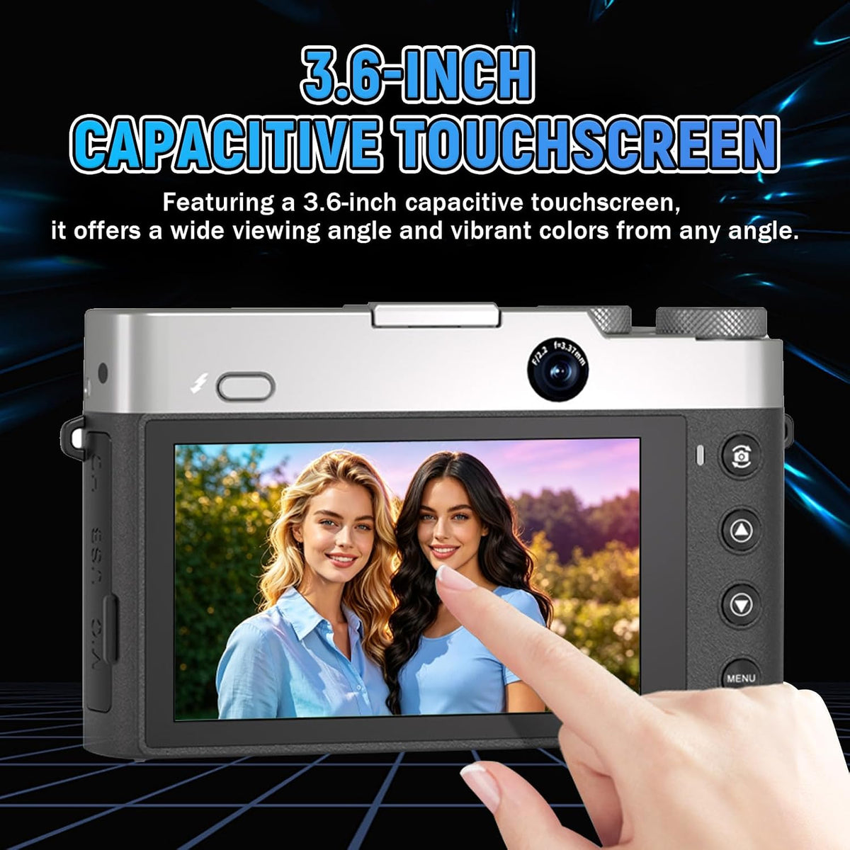 5K Digital Camera, Autofocus Point-and-Shoot Camera