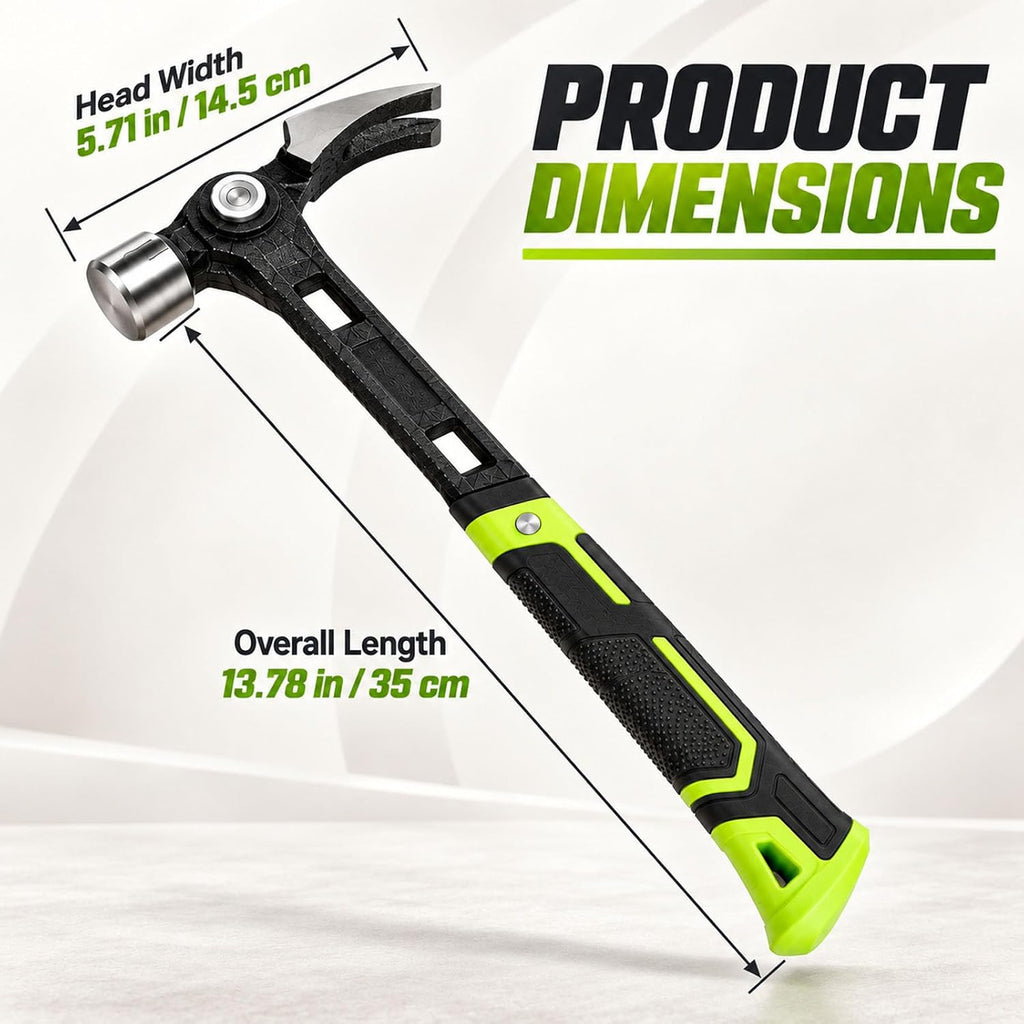 Adjustable Nail Puller Hammer with Magnetic Nail Holder