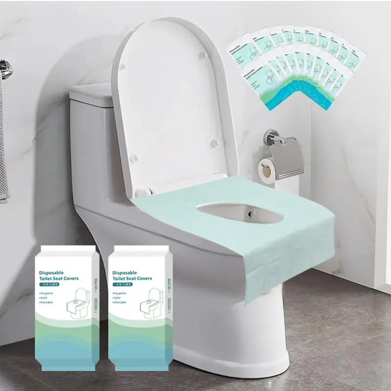 Disposable Toilet Seat Covers, Travel Size, 20 Pack, Gentle Toilet Seat Protectors for Home, Bathroom, Hotel, Salon, Adults and Kids