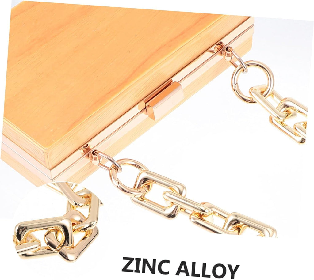 Women Zinc Alloy Bag Shoulder Chain Pearl Design Golden Fashion Purse Handle Replacement, Lightweight Compact Carry, Vacation School Use, Chic Unique Appearance