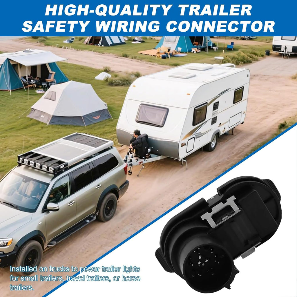 7-Way Blade & 4-Pin Flat Trailer Plug Kit with Bracket, Trailer Brake Harness, Compatible with 2009-2023 Fo rd F150 F250 F350 Trailers Connector 9U5Z-14489-MAA
