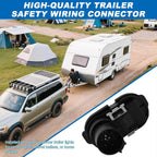 7-Way Blade & 4-Pin Flat Trailer Plug Kit with Bracket, Trailer Brake Harness, Compatible with 2009-2023 Fo rd F150 F250 F350 Trailers Connector 9U5Z-14489-MAA