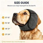 Dog Ear Muffs Noise Protection, Adjustable Ear Protection for Dogs for Fireworks Thunder Grooming Bathing (Gray,L)