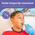 Tongue Tip Lateralization and Elevation Tools | Therapeutic Tool Set for Apraxia, Dysarthria | Improve Feeding Skills, Speech Clarity and Jaw Stability | Jaw Alignment - Set of 4 - Inst. Booklet -Lime