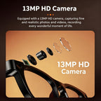 Smart AI Glasses with 13MP Camera, AI Translation, Voice Text, Bluetooth