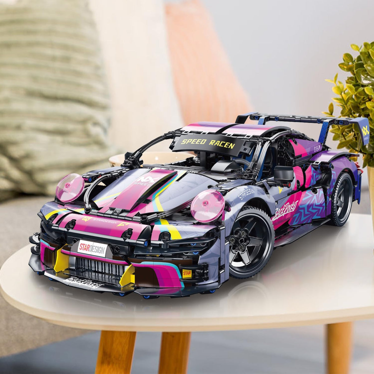 1:10 Sport Race Car Building Set, 1,611-Piece Supercar Model Kit