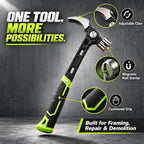 Adjustable Nail Puller Hammer with Magnetic Nail Holder