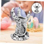 Dragon Claw Sphere Holder Resin Display Base for Crystal Ball Silver Finish, Flat No Burrs Design, Light Weight Build, Bedroom Table Accent