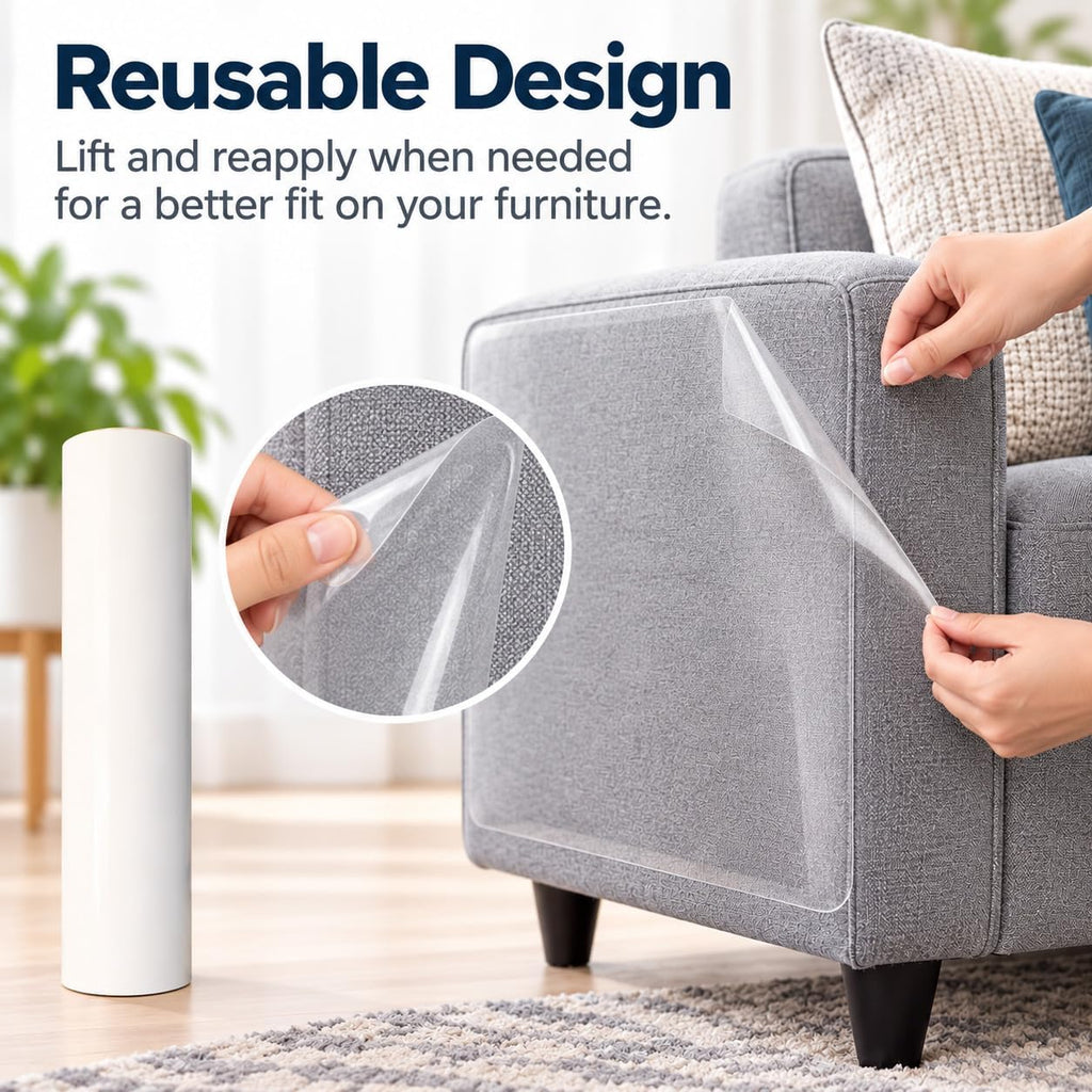 Cat Scratch Furniture Protector Roll, Furniture Protectors from Cats (7.9 in × 16.4 ft)