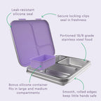 Kids Stainless Steel Lunch Box and Water Bottle Set (Unicorn)