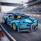 Blue Race Car Building Blocks, 1:14 Supercar Model Kit, 1,144 Pieces