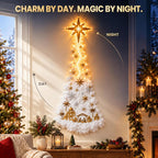 AUOBAG Christmas Wall Decor Lights, LED Christmas Decorations Indoor (Nativity Star)