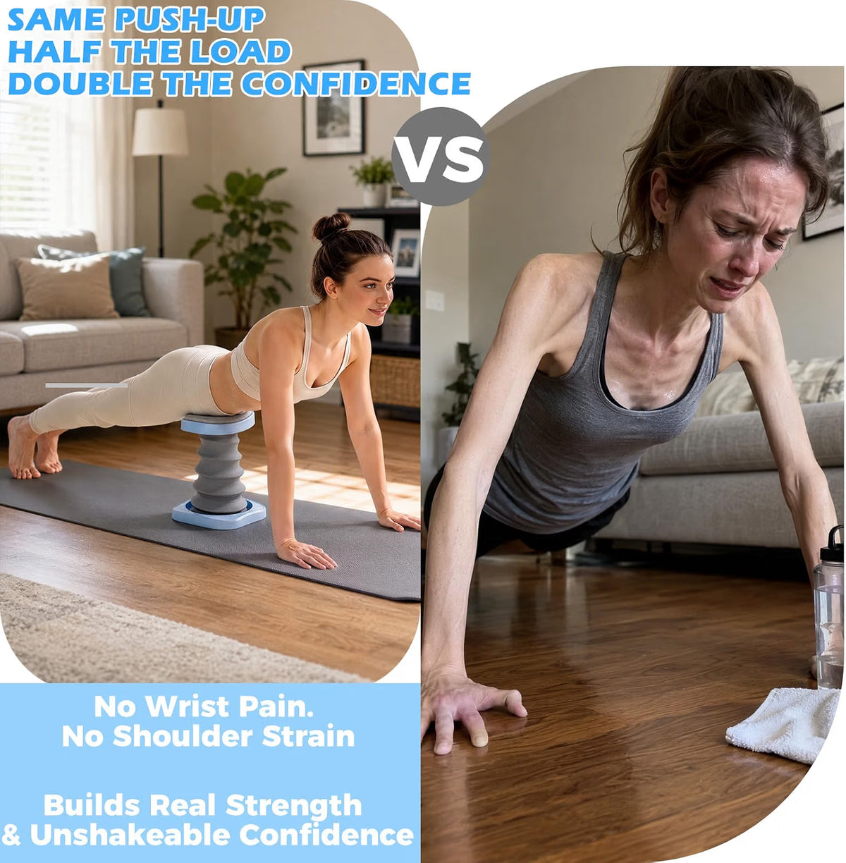 Push Up Assist for Beginners, Core & Upper Body Workout Support