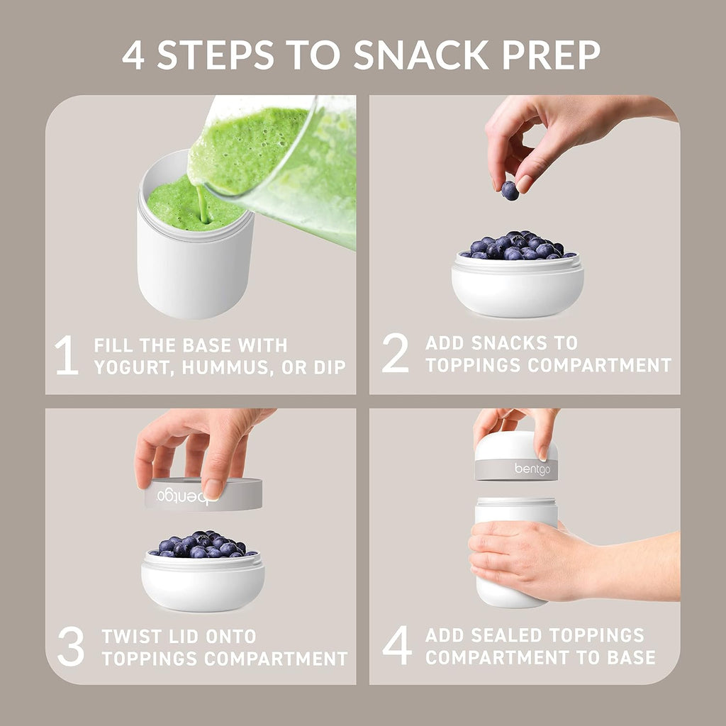 Modern Bento-Style Lunch Box Set With Reusable Snack Cup