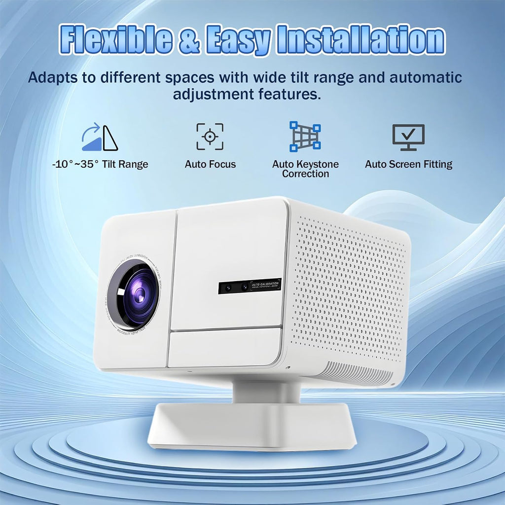 P50 4K Bluetooth WiFi Projector, 400 ANSI Android 11 1080P Portable LED Projector