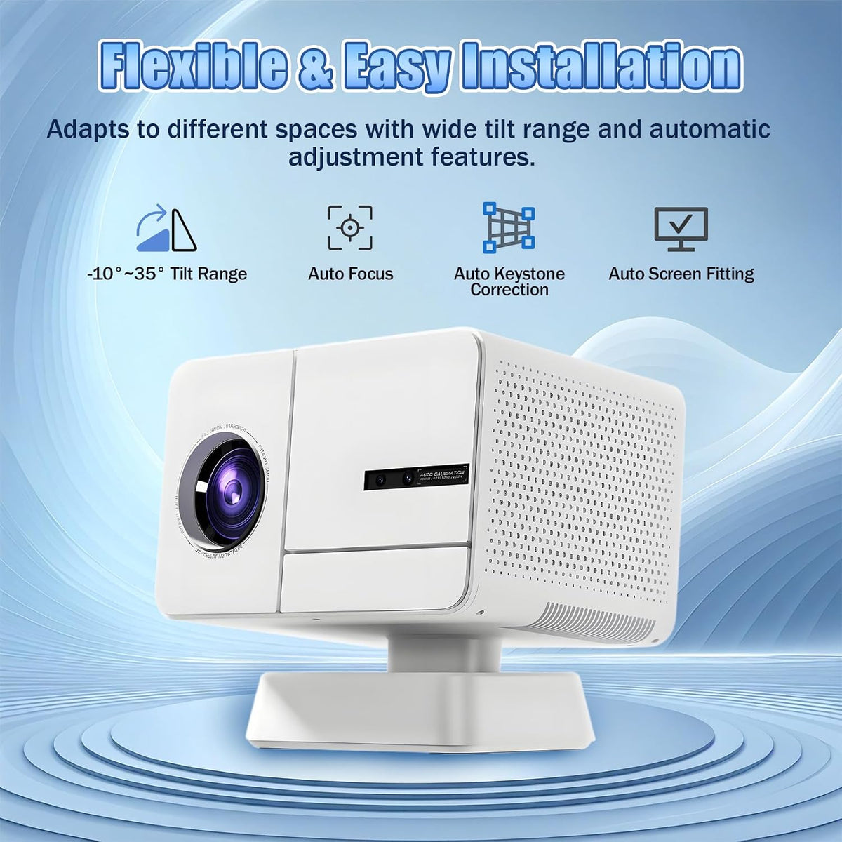 P50 4K Bluetooth WiFi Projector, 400 ANSI Android 11 1080P Portable LED Projector
