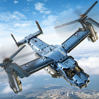 Military Helicopter Building Kit, V-22 Osprey Aircraft Model, 1,486 Pieces