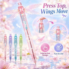 Dragonfly Pen, Dragonfly Writing Pen with 0.5mm Tip, 5.7-Inch Plastic Body