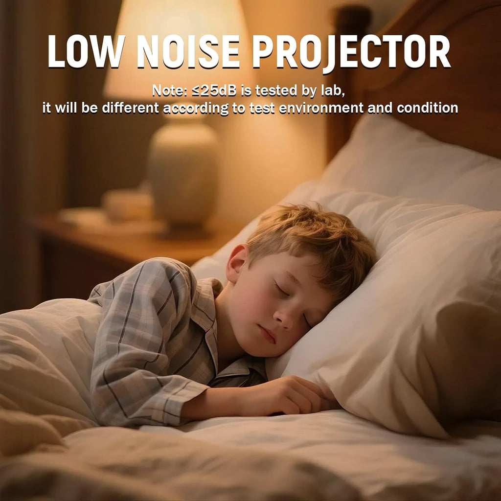 V4 Mini Projector, Portable Smart Projector with 2.4G WiFi