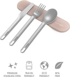 Bentgo Stainless Steel Food Canister & Utensils Set, Rose Gold