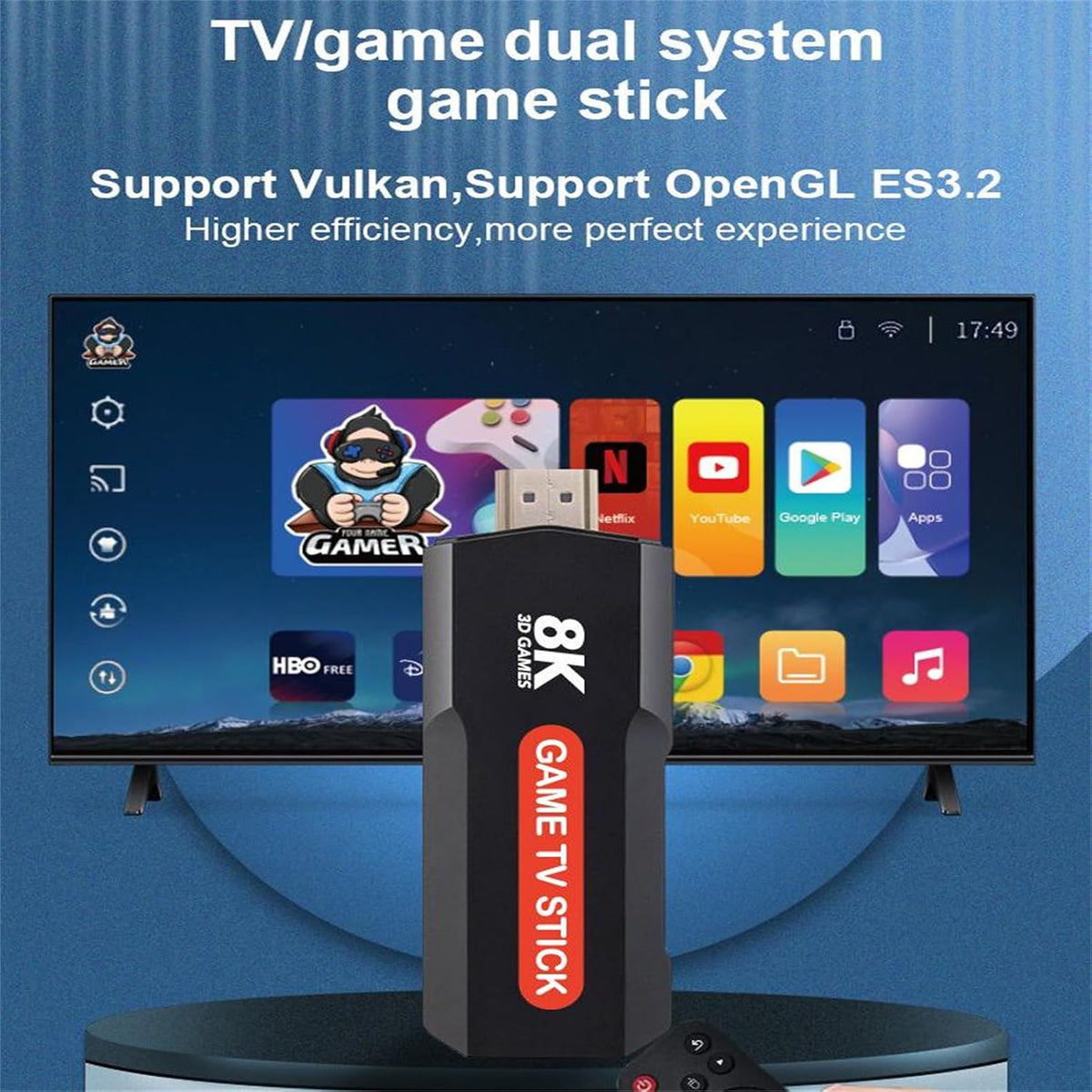Q9 USB 2.0 Dual System Game Stick 8K Retro Console with 20000+ Games