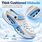 Classic Clog for Men & Women, Breathable Platform Clogs with Cushioned EVA Sole for Pool Garden Indoor Outdoor