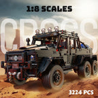 1:8 RC Wrangler Pickup Truck Building Set, 3,224-Piece Off-Road Model