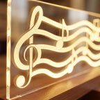 LED Guitar Wall Mount with Shelf, Wooden Guitar Hanger with Pick Holder, USB Powered