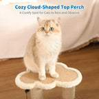Made4Pets Cat Scratching Post, Self-Groomer with Trackball & Hair Brush