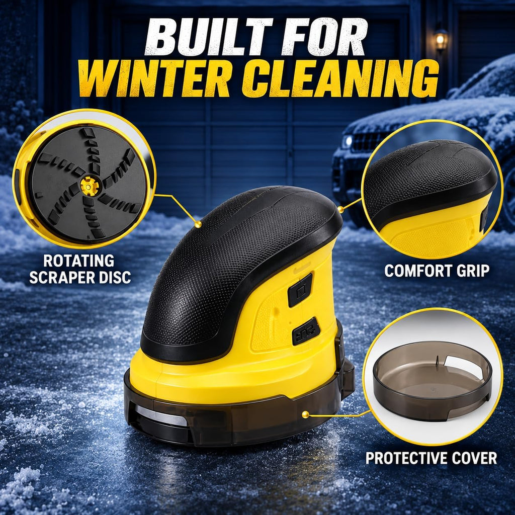 Electric Ice Scraper for Car Windshield, Rechargeable Frost Remover, Gloves