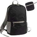 Unisex Packtogo Foldable Backpack, black, Mittelgroße