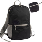 Unisex Packtogo Foldable Backpack, black, Mittelgroße