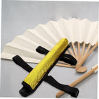 Halloween Season Fan Bag Fan Accessory for Folding Fans Golden Fabric Easy Storage and Carrying, Creative Stylish Design, Daily Use and Practice Sessions, Festival Decoration