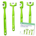 Tongue Tip Lateralization and Elevation Tools | Therapeutic Tool Set for Apraxia, Dysarthria | Improve Feeding Skills, Speech Clarity and Jaw Stability | Jaw Alignment - Set of 4 - Inst. Booklet -Lime